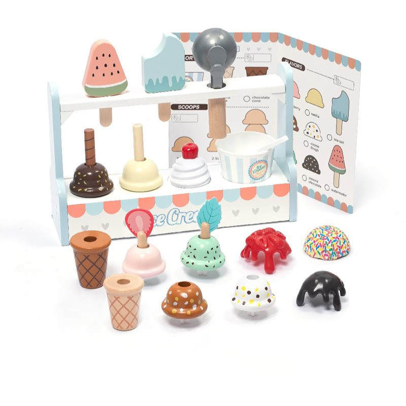 UMU Toys Groceries & Cooking Ice Cream Set activity toy wooden