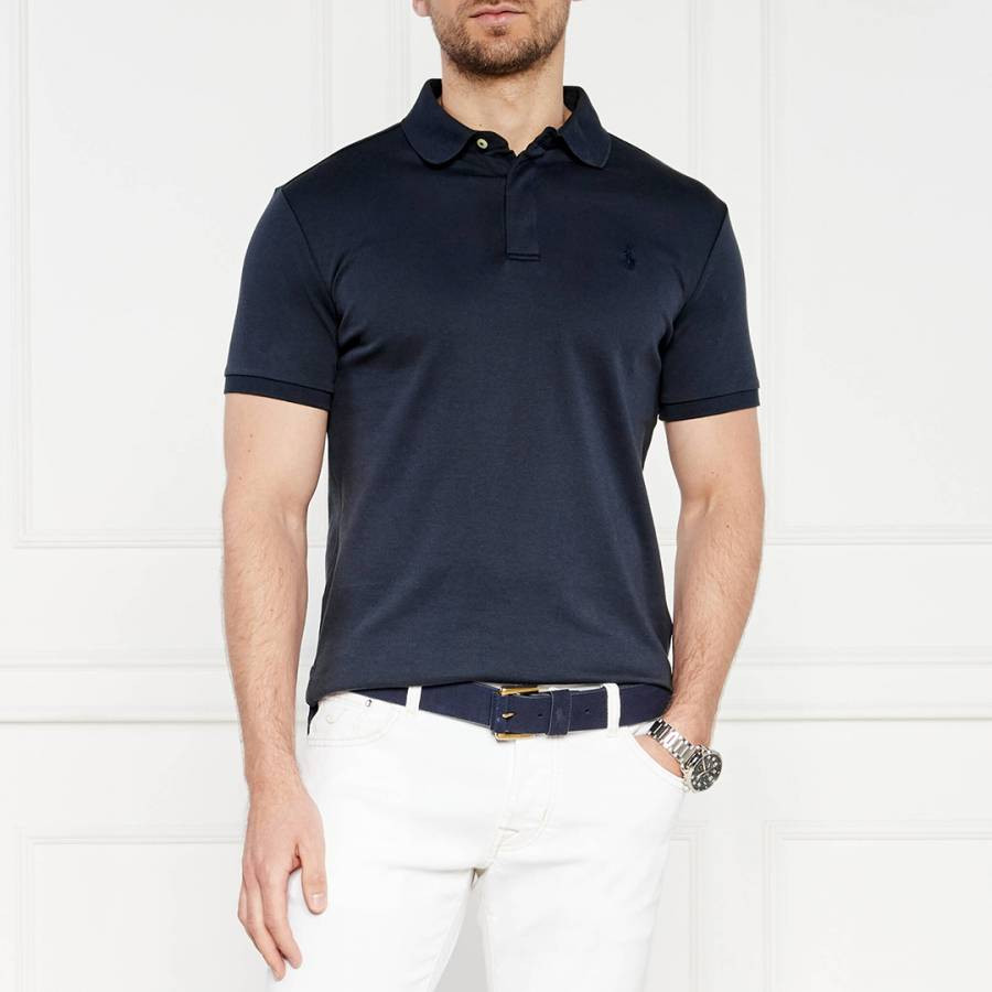 Navy Custom Slim Soft Polo Shirt