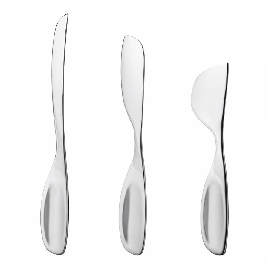 Set of 3 Alfredo Stainless Steel Cheese Knives