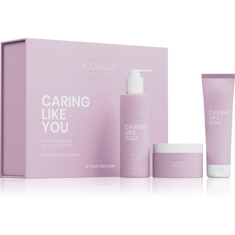 ICONIQUE Professional DREAMING BIG LIKE YOU Volume & Thickness Set: Shampoo 250 ml, Leave-in treatme set for dry and damaged hair