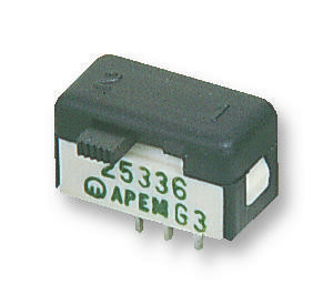 APEM 25336Na Slide Switch, Spdt, Side Button