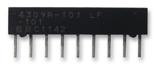 Bourns 4309R-101-102Lf Resistor, Network, Sip, 1K