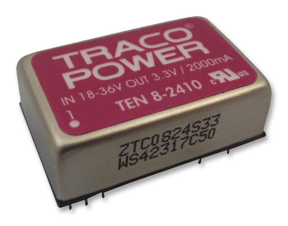 TRACO Power Ten 8-2410 Converter, Dc/dc, 8W, 3.3V