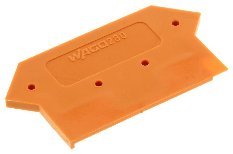 WAGO 280-331 Terminal Block End/intermed Plate, Org, 0.25mm Thk