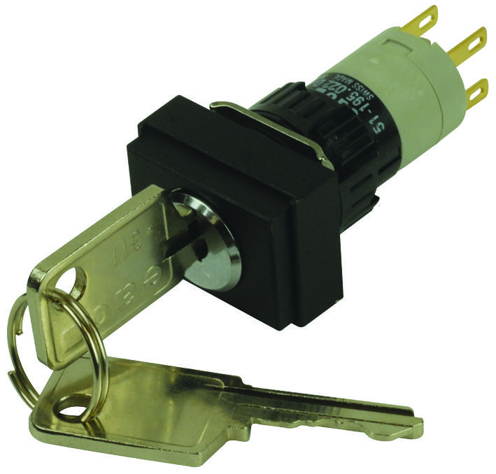 EAO 51-195.022D Key Switch, Spst-Nc/spst-No, 5A, 250V