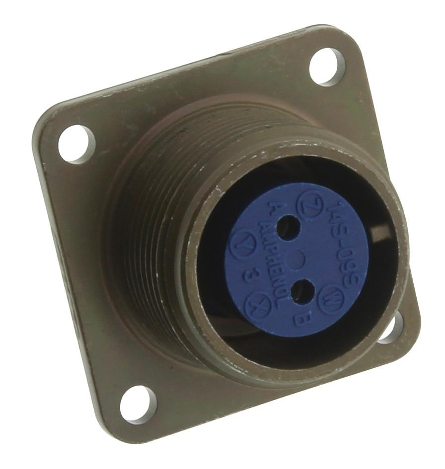 Amphenol Industrial 97-3102A-14S-9S Circular Connector, Receptacle, Size 14S, 2 Position, Box