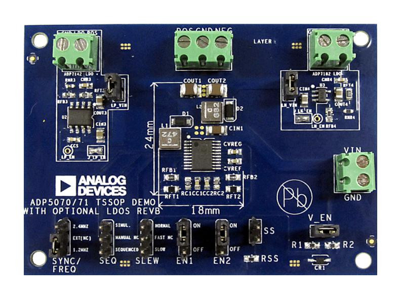 Analog Devices Adp5070Re-Evalz Eval Board, Dc-Dc Switching Regulator
