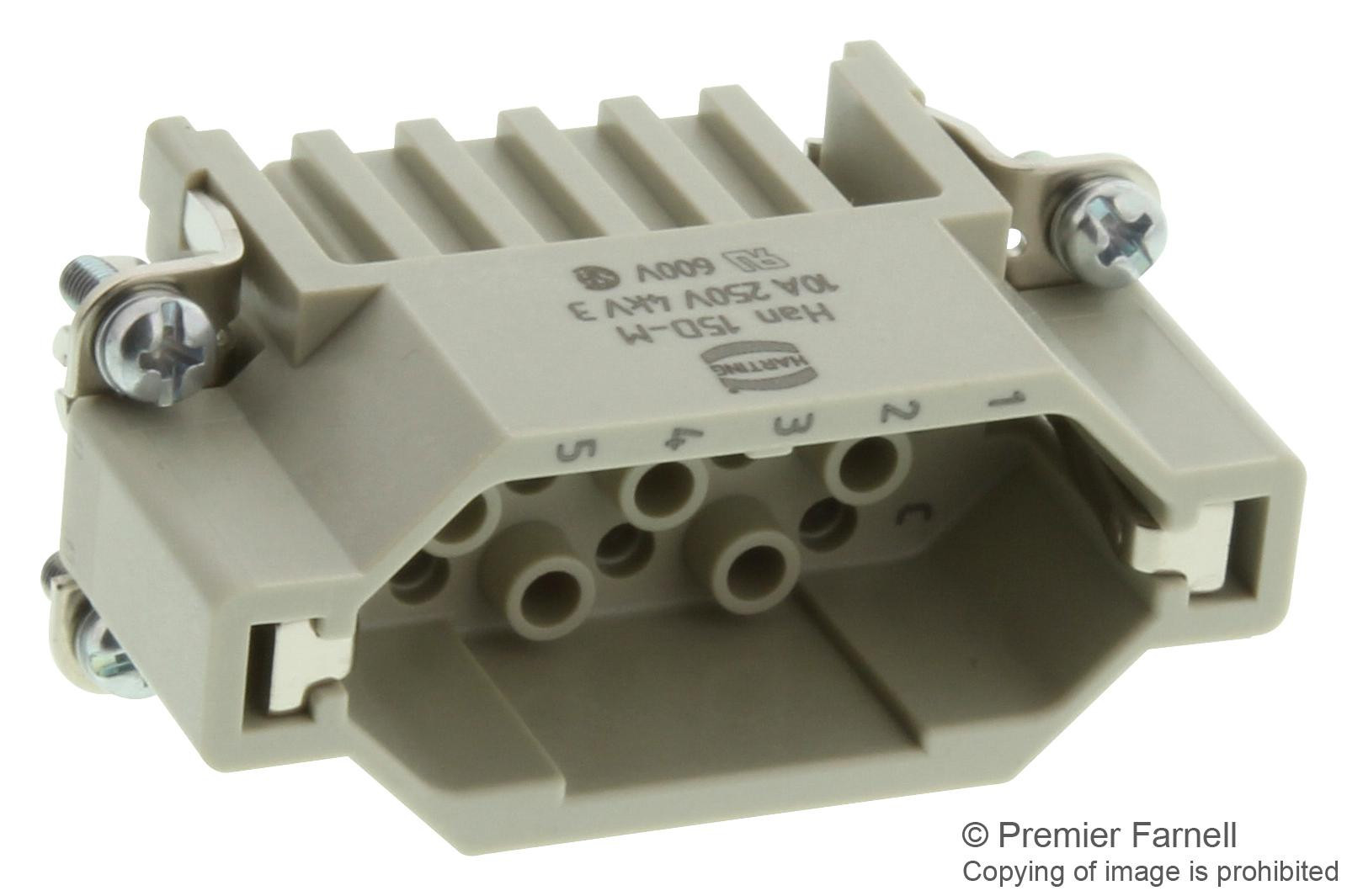 HARTING 09210153001 Rectangular Han Insert, Plug 15 Position Crimp