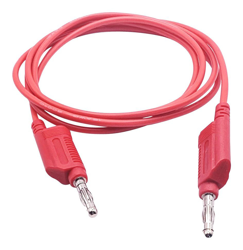 Mueller Electric Bu-2020Sr-A-24-2 Stack 4mm Banana Plug-Plug, Red, 610mm