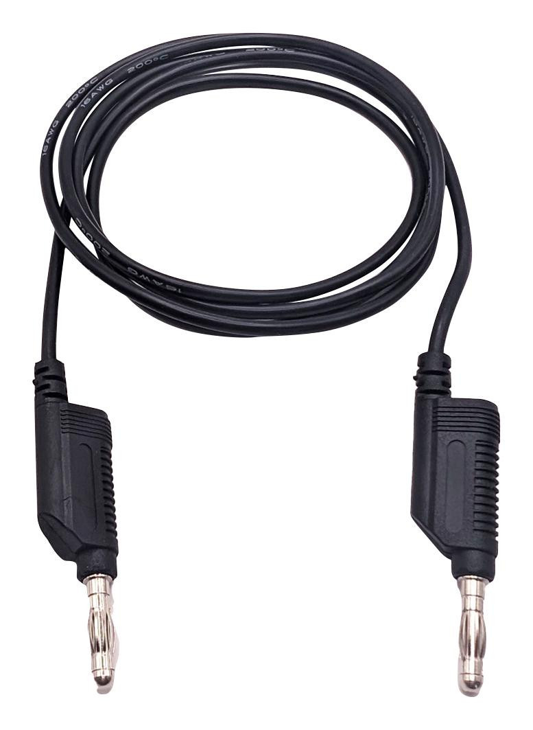 Mueller Electric Bu-2020Sr-A-60-0 Stack 4mm Banana Plug-Plug, Blk, 1.5M