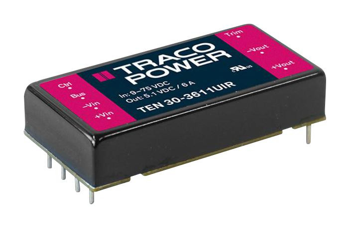 TRACO Power Ten 30-7211Uir Dc-Dc Converter, 5.1V, 6A