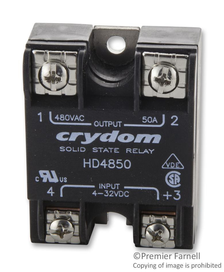 Sensata/crydom Hd4825 Ssr, 4-32Vdc, 48-530Vac, 25A