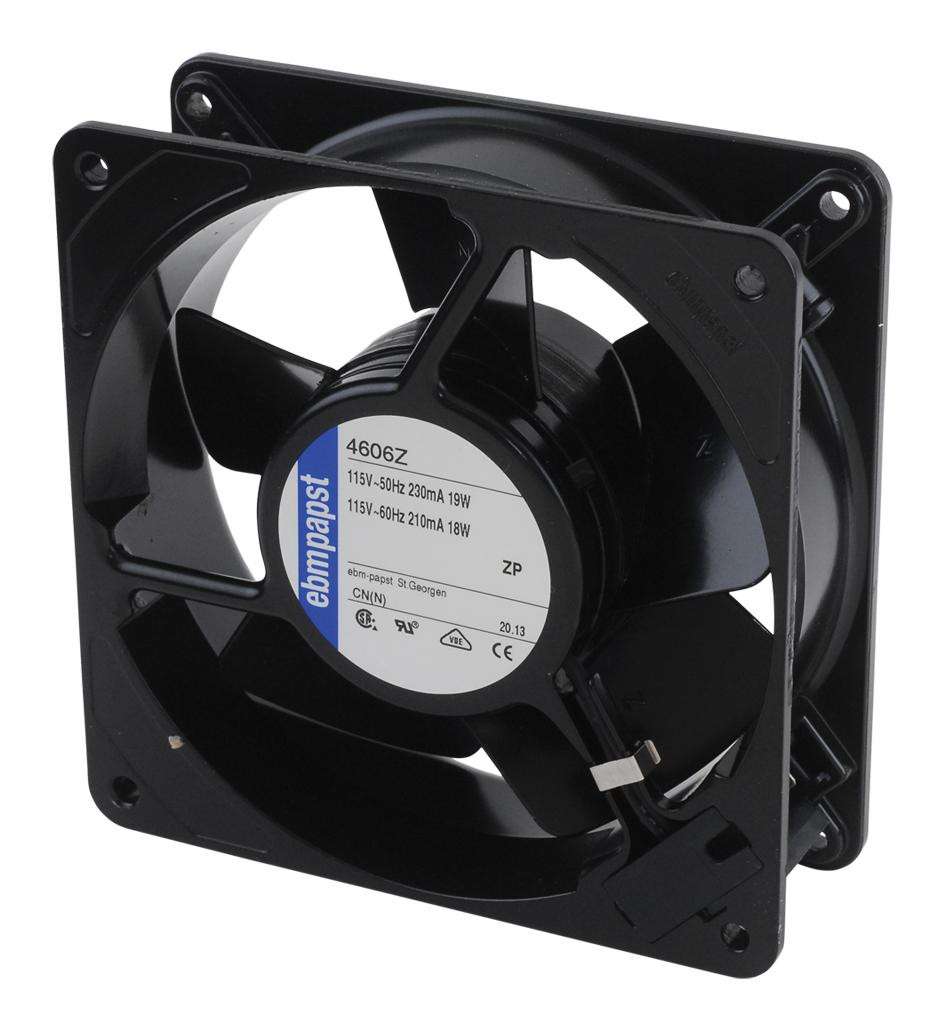 ebm-papst 4606Z.. Axial Fan, 119mm X 119mm X38mm, 115Vac, 45Dba