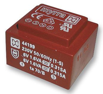 Myrra 44200 Transformer, 3.2Va, 230V, 2 X 9V