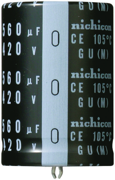 NIchicon Lgu2G101Melz Aluminum Electrolytic Capacitor 100Uf, 400V, 20%, Snap-In