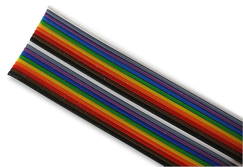 Multicomp Pro Fbla10-24-10 Ribbon Cable, 7/0.2mm, 10Way, 10M