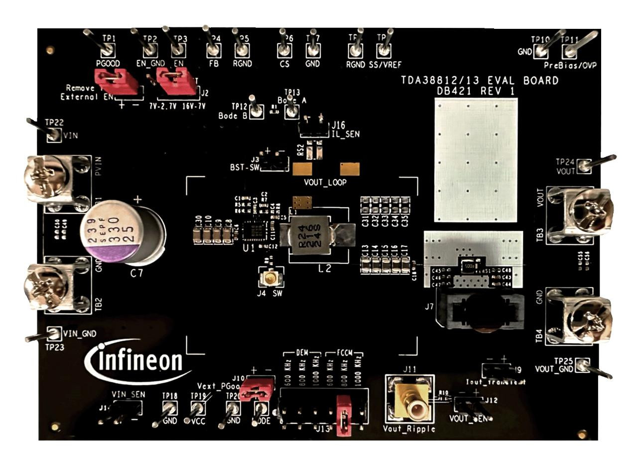 Infineon Evaltda388125Vouttobo1 Eval Board, 5Vout, Sync Buck Regulator