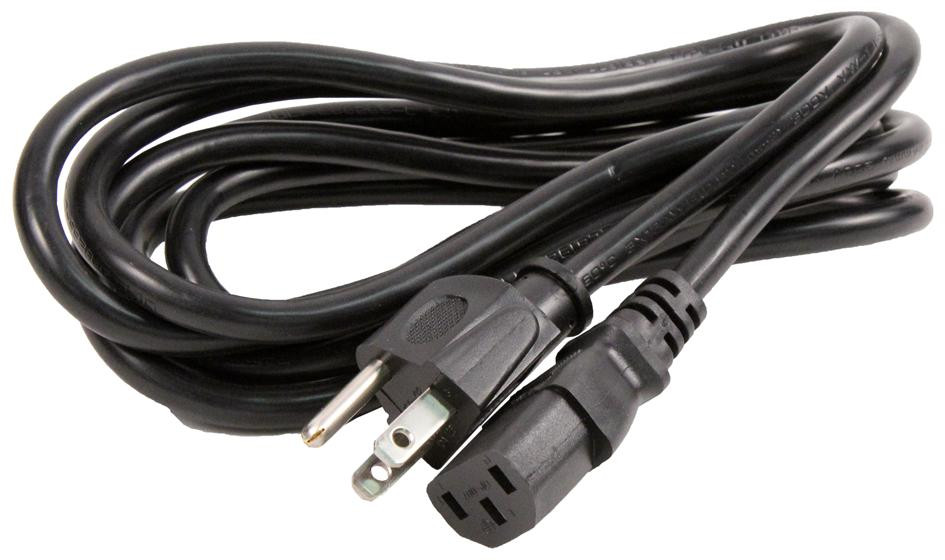 SCHURTER 6009.1315 Power Cord Nema5-15P/iec, 2.5M, 10A, Bla