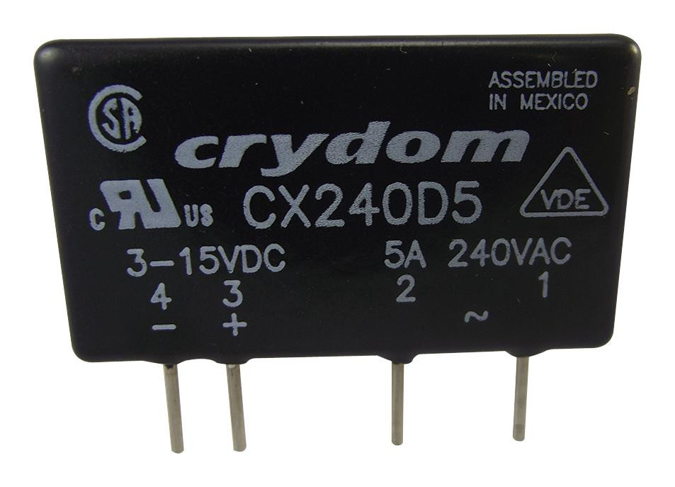 Sensata/crydom Cx240D5 Ssr, 5A, 240Vac, 3-15Vdc