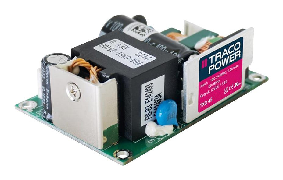 TRACO Power Txo 45-124-J Power Supply, Ac-Dc, 24V, 1.9A