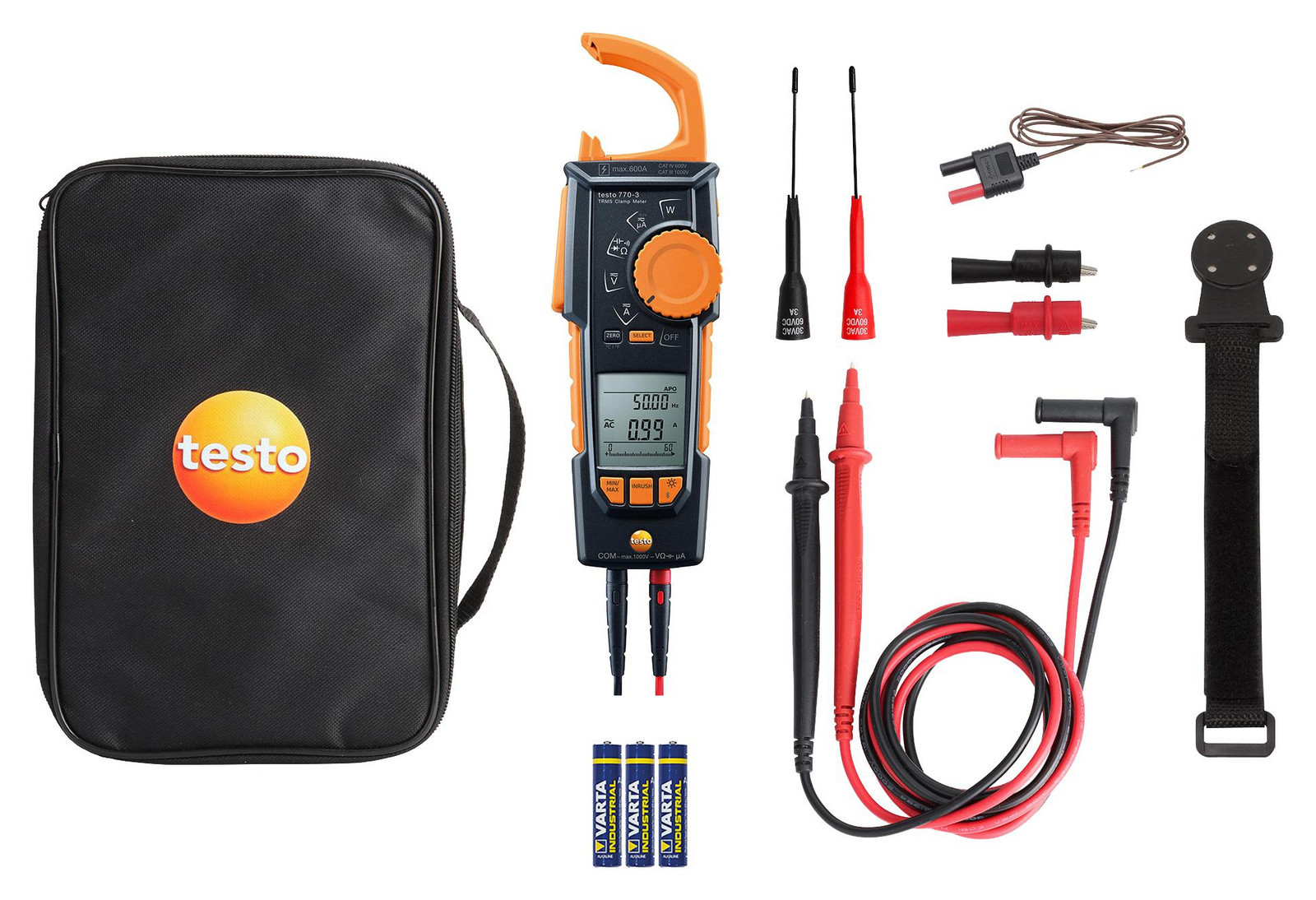 Testo 0590 7703 03 Trms Clamp Meter Premium Kit