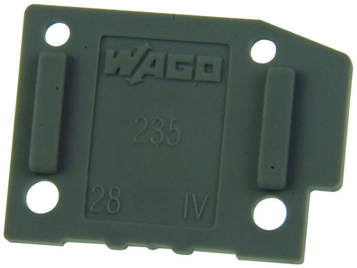 WAGO 235-100 Terminal Block End Plate, Grey