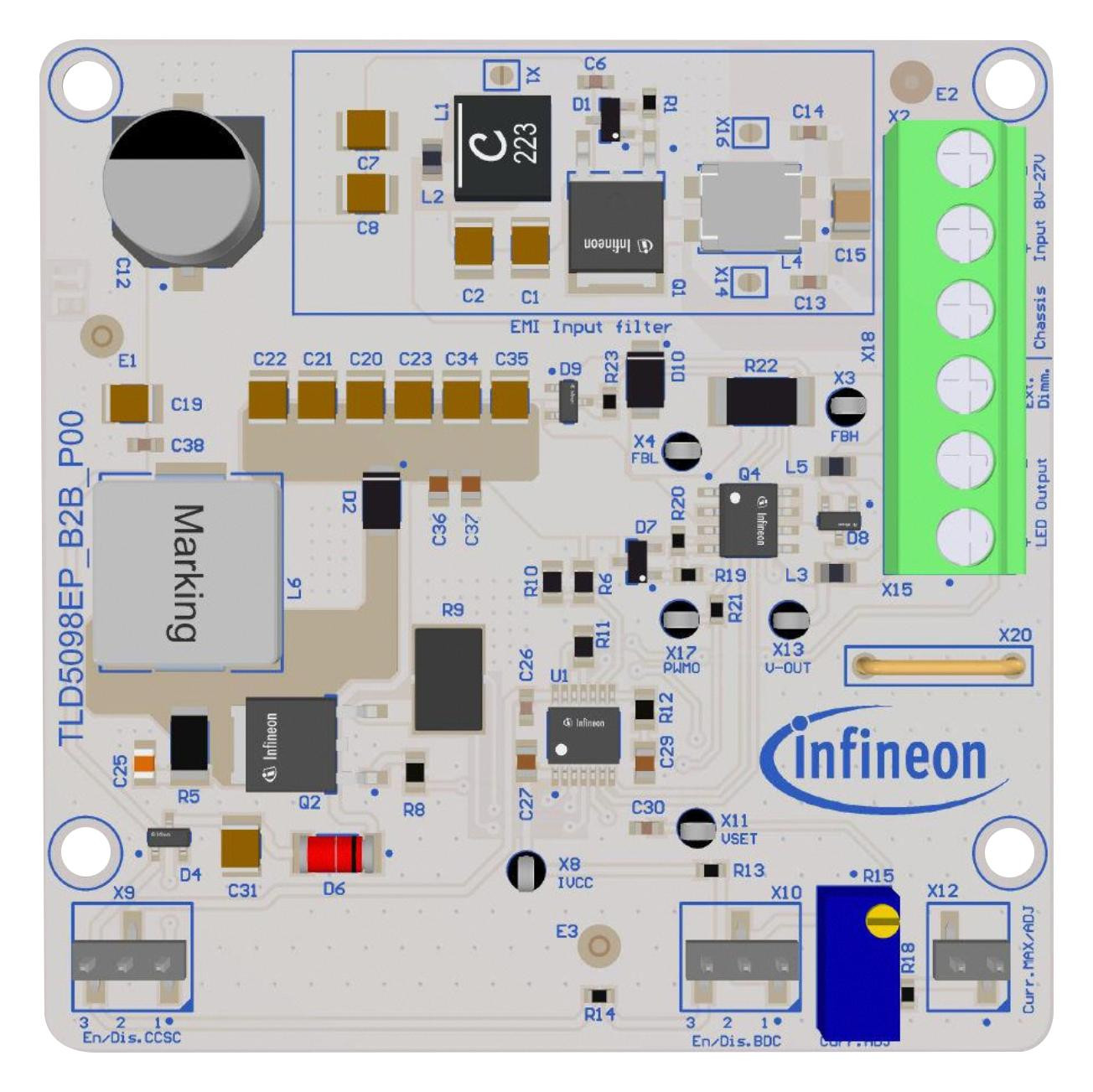 Infineon Tld5098Epb2Bevalkittobo1 Evaluation Kit, Boost, 23V, 1A