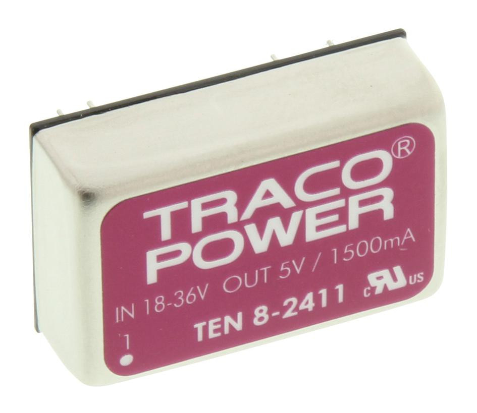 TRACO Power Ten 8-2411 Converter, Dc-Dc, 5V, 8W