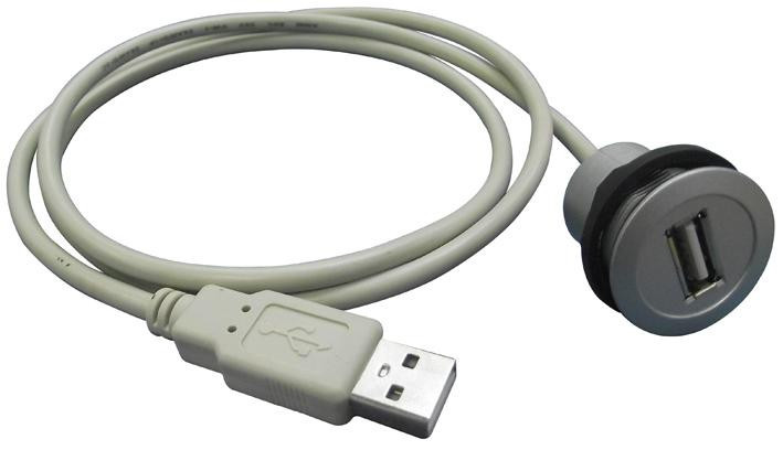 HARTING 09 45 452 1924 Adaptor, Usb2.0, A-A, Panel, 3.0M