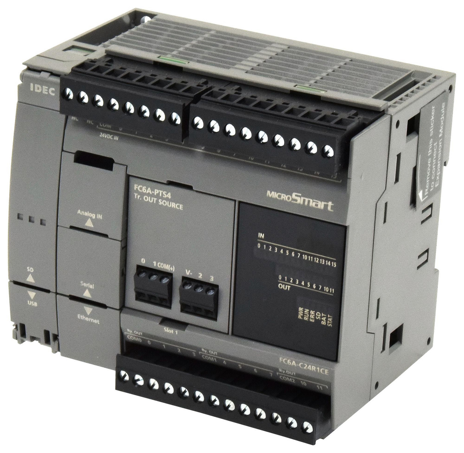 IDEC Fc6A-C24R1Ce Plc, Relay, 14 I/10 O, 24Vdc, Din Rail