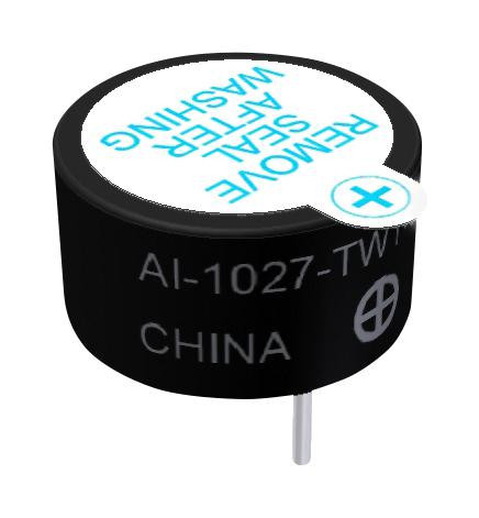 Pui Audio Ai-1027-Twt-3V-R Audio Indicator, Cont, 80Dba, 2.7Khz