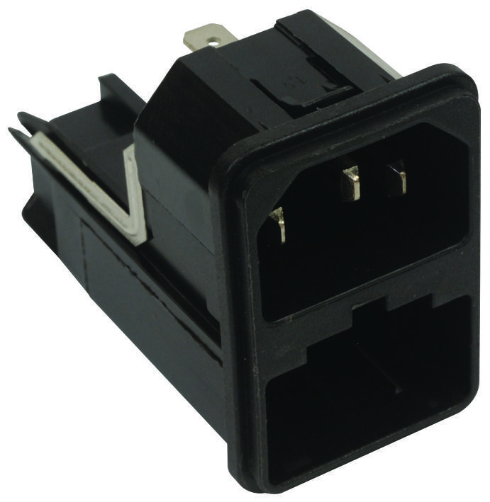 SCHURTER 4303.0002 Power Entry Module, Plug, 15A