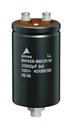 EPCOS B41458B8689M600 Capacitor, Alu Elec, 68000Uf, 63Vdc, Screw