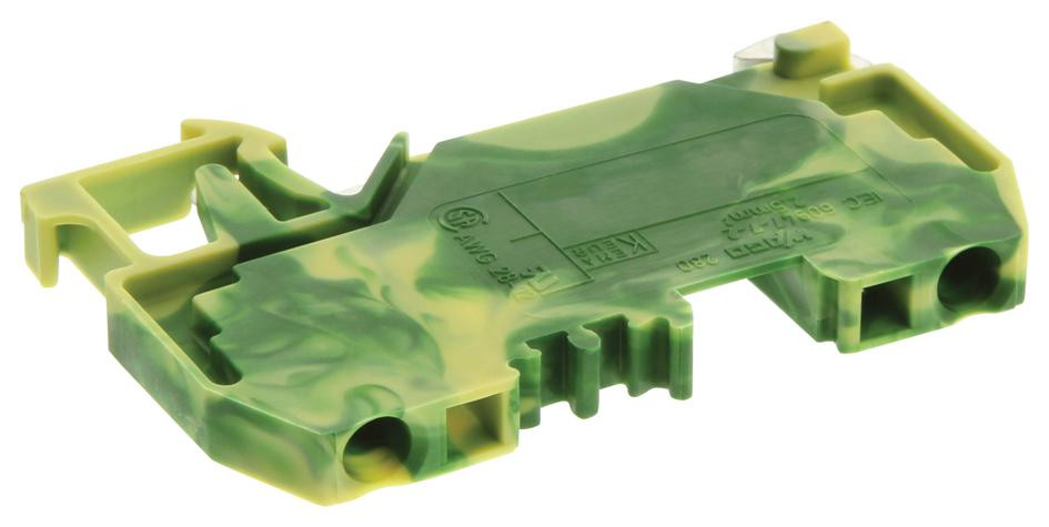 WAGO 0280-0907 Terminal Block, Din Rail, 2 Position, 28-12Awg