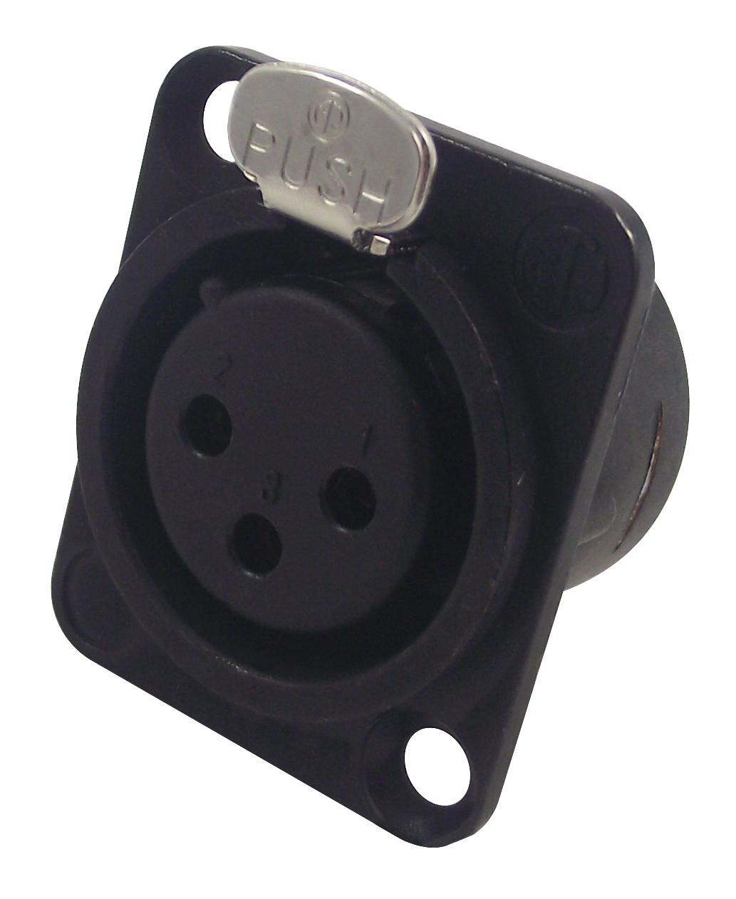 Neutrik Nc3Fd-L-B-1 Socket, Xlr, Panel, 3Pole