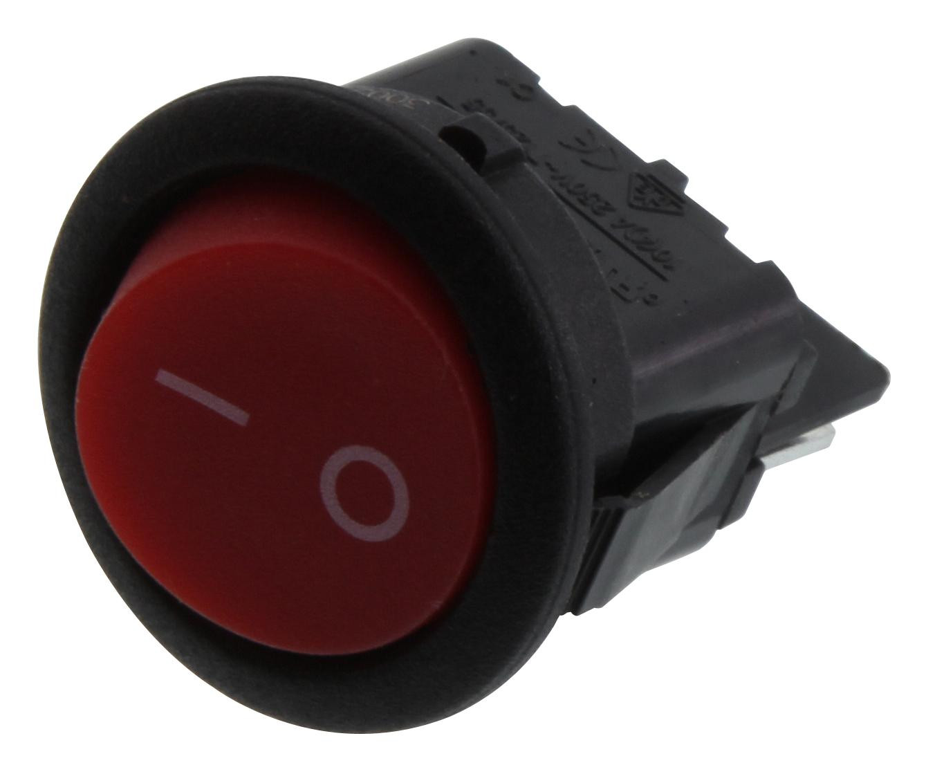 Zf Rra22H3Fbrnn Switch, Rocker, Spst, 10A, 250V, Red