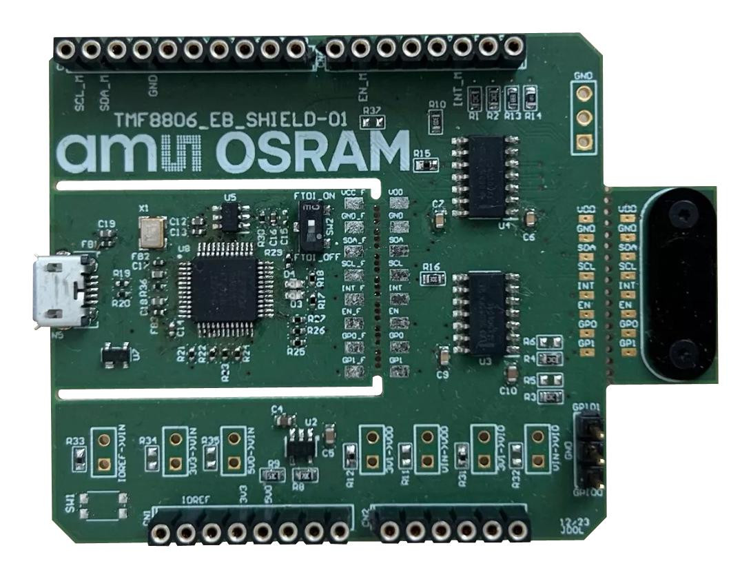 Ams Osram Group Tmf8806_Evm_Eb_Shield Mcu Shield Board, Time-Of-Flight Sensor