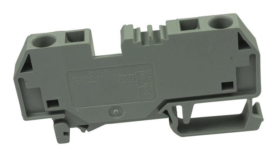 WAGO 0282-0901 Terminal Block, Din Rail, 2 Position, 20-10Awg