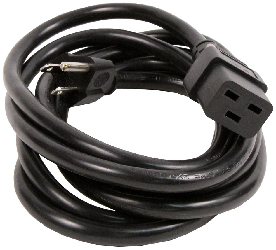 SCHURTER 6009.5195 Power Cord, Nema5-15/iec, 2.5M, 15A, Bla