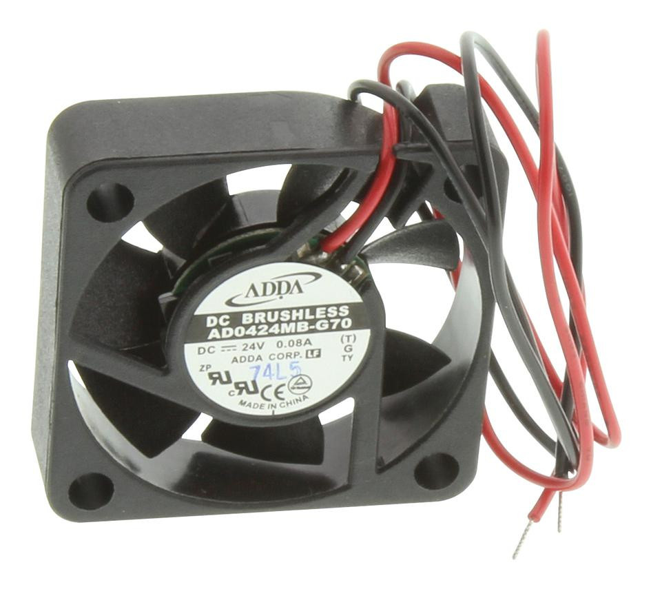 Adda Ad0424Mb-G70 Axial Fan, 40mm, 24Vdc, 5Cfm, 22Dba