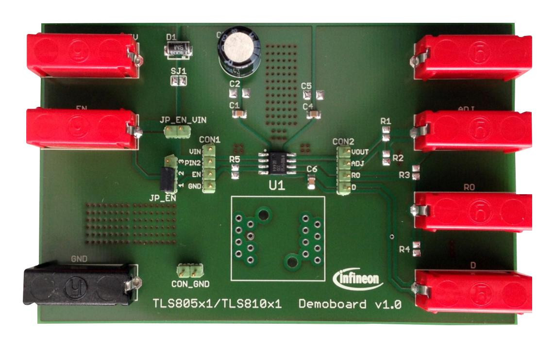 Infineon Tls810B1Ejv33Boardtobo1 Demo Brd, 0.1A, Low Dropout Linear Reg