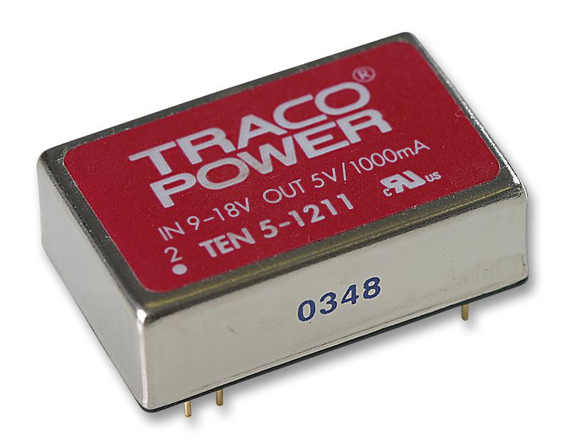 TRACO Power Ten 5-1222 Converter, Dc/dc, 5W, +/-12V