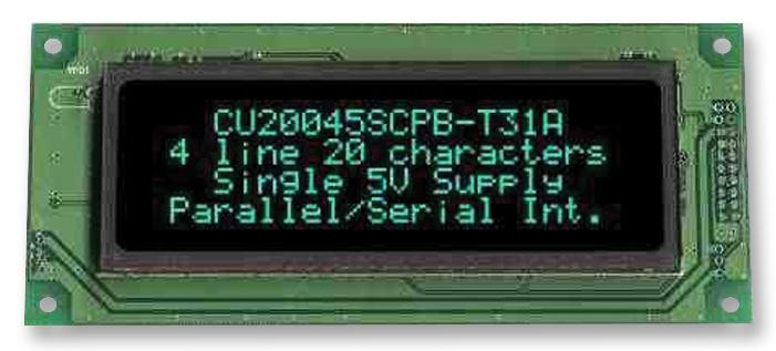 Noritake Itron Cu20045Scpb-T31B Vfd Module, 4X20, 5mm