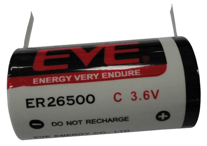 Eve Er26500T Battery, Lithium, 3.6V, C, Tabs