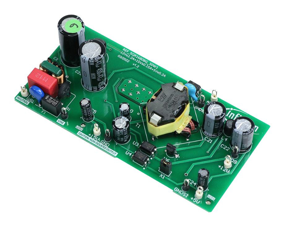 Infineon Ref5Qr1680Bg30W1Tobo1 Ref Design Board, Flyback Converter