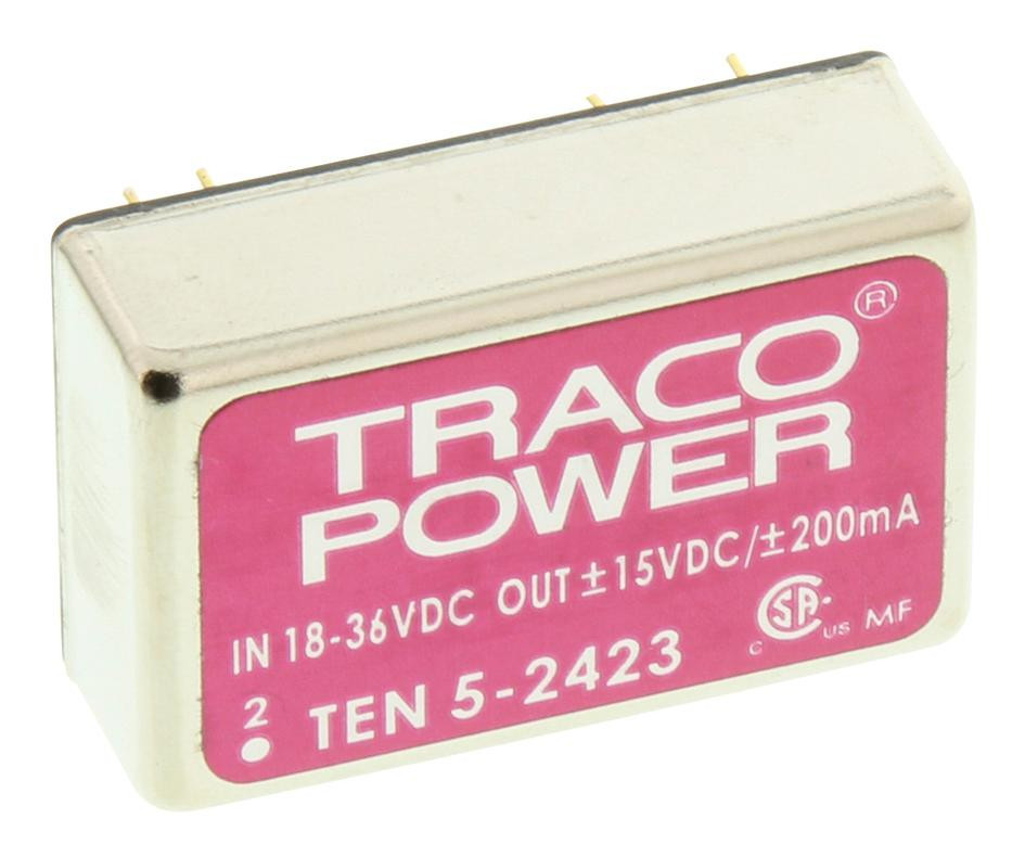 TRACO Power Ten 5-2423 Converter, Dc-Dc, +/-15V, 5W