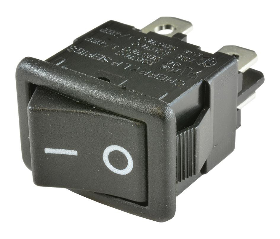 Zf Lra32H2Fbbnn Switch, Rocker, Dpst, 10A, 250V, Black