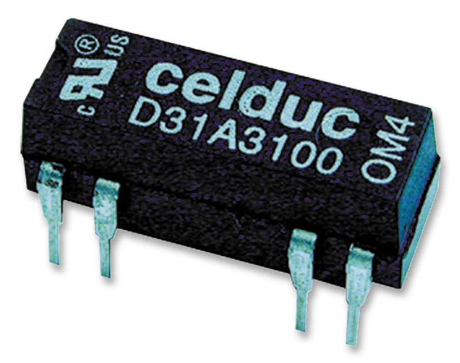 Celduc D31A3100 Relay, Reed, Spst-No, 100V, 0.5A, Tht