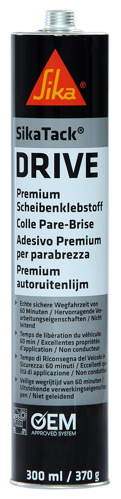 Sika Drive Sealant, Polyurethane, Blk, Crt, 300Ml