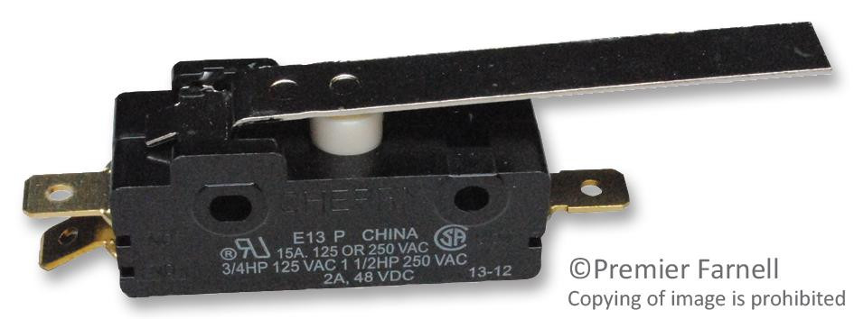 Zf 0E13-00H0 Microswitch, Hinge Lever, Spdt 15A 250V